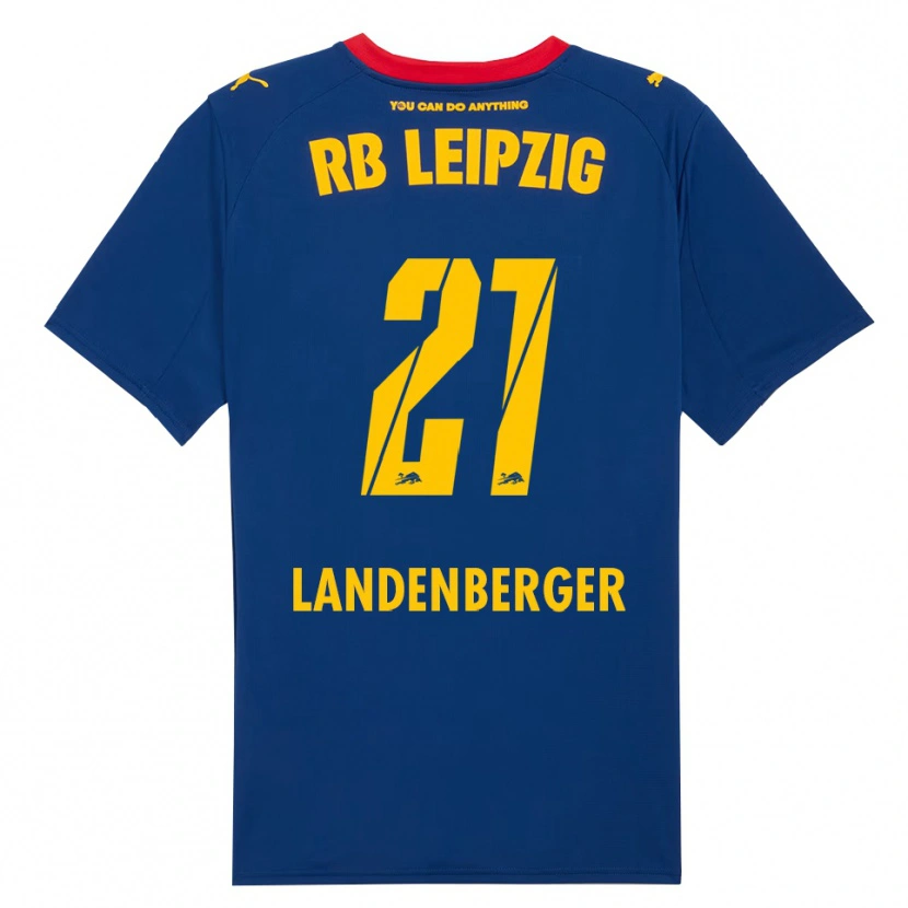 Danxen Män Julia Landenberger #21 Marinblå Röd Bortatröja Matchtröjor 2025/26 Tröjor T-Tröja