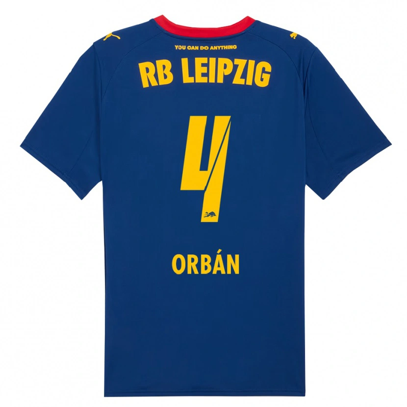 Danxen Män Willi Orbán #4 Marinblå Röd Bortatröja Matchtröjor 2025/26 Tröjor T-Tröja