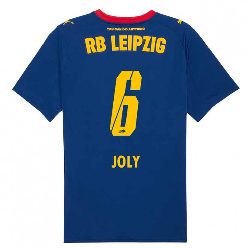 Danxen Män Lou-Ann Joly #6 Marinblå Röd Bortatröja Matchtröjor 2025/26 Tröjor T-Tröja