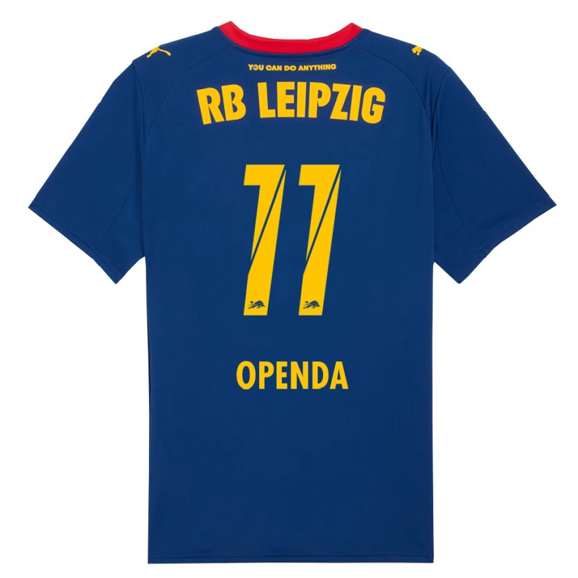 Danxen Män Loïs Openda #11 Marinblå Röd Bortatröja Matchtröjor 2025/26 Tröjor T-Tröja
