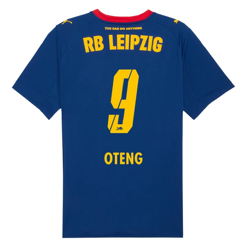 Danxen Män Persis Oteng #9 Marinblå Röd Bortatröja Matchtröjor 2025/26 Tröjor T-Tröja