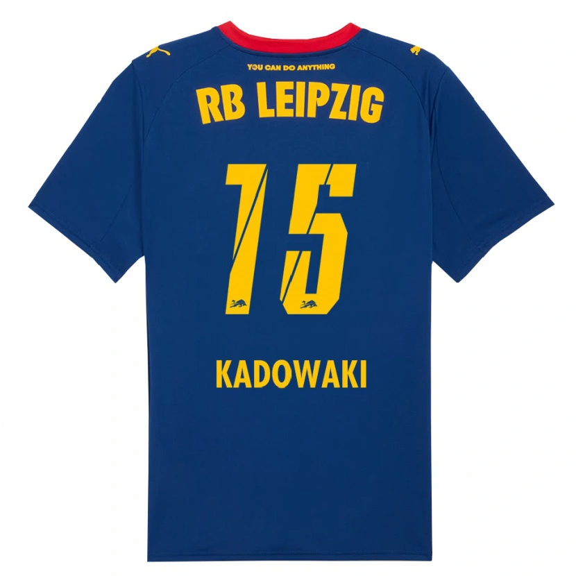 Danxen Män Mai Kadowaki #15 Marinblå Röd Bortatröja Matchtröjor 2025/26 Tröjor T-Tröja