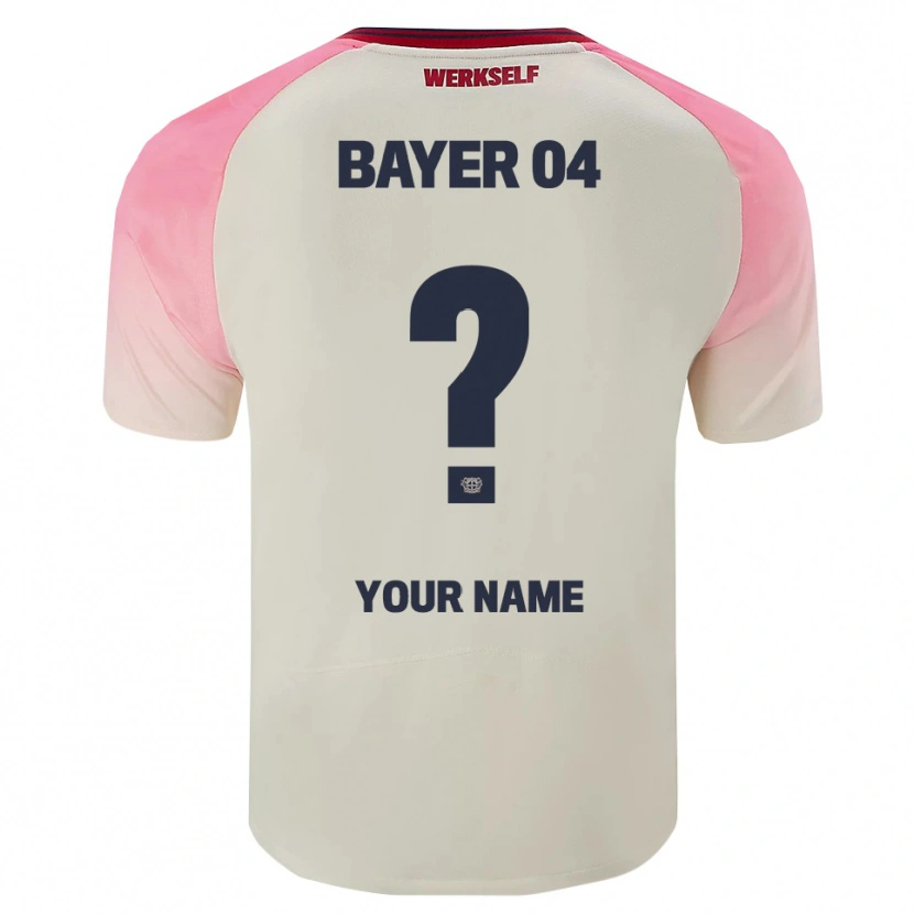 Danxen Män Ditt Namn #0 Rosa Off-White Bortatröja Matchtröjor 2025/26 Tröjor T-Tröja