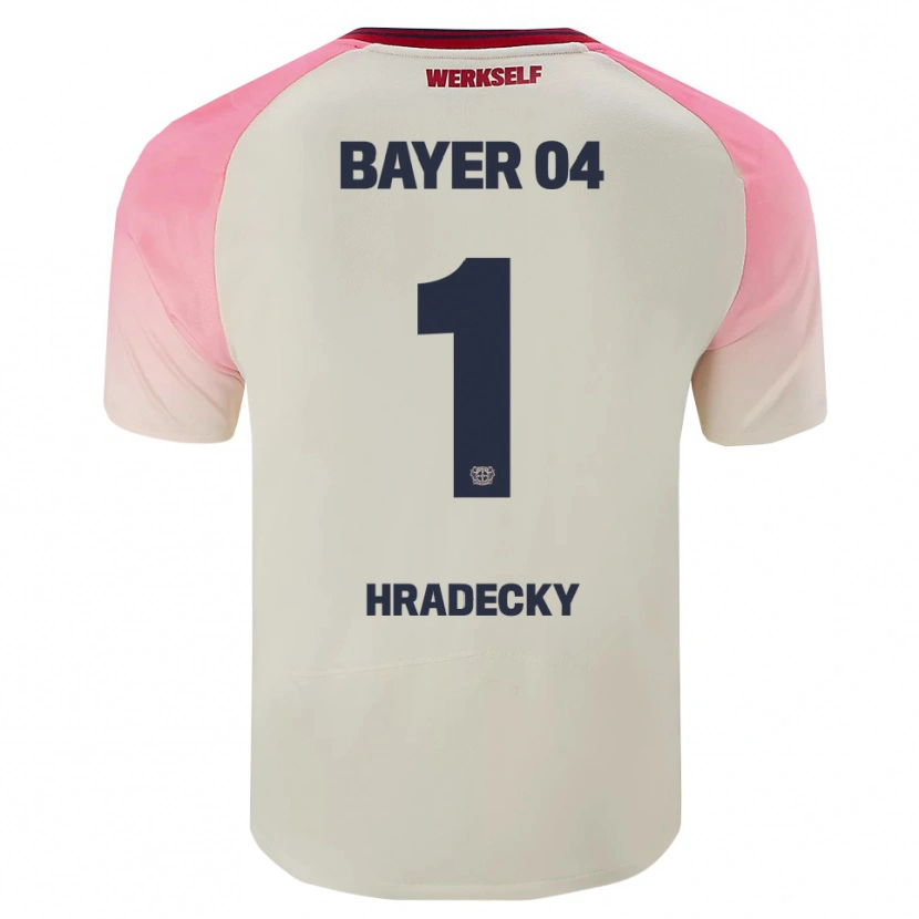Danxen Män Lukas Hradecky #1 Rosa Off-White Bortatröja Matchtröjor 2025/26 Tröjor T-Tröja