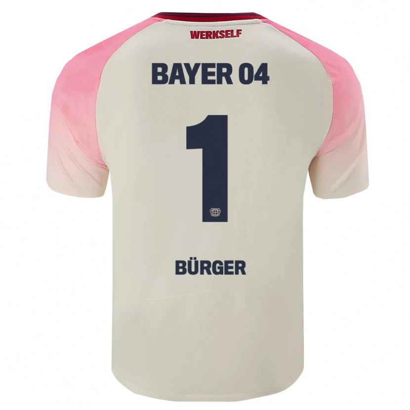 Danxen Män Elias Bürger #1 Rosa Off-White Bortatröja Matchtröjor 2025/26 Tröjor T-Tröja
