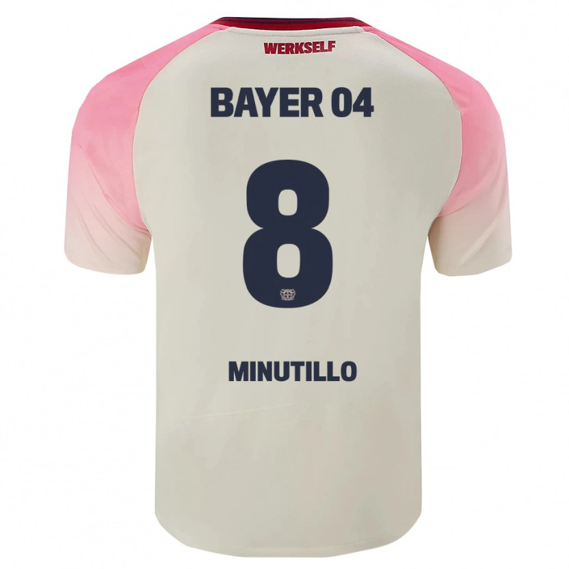 Danxen Män Gabriel Minutillo #8 Rosa Off-White Bortatröja Matchtröjor 2025/26 Tröjor T-Tröja