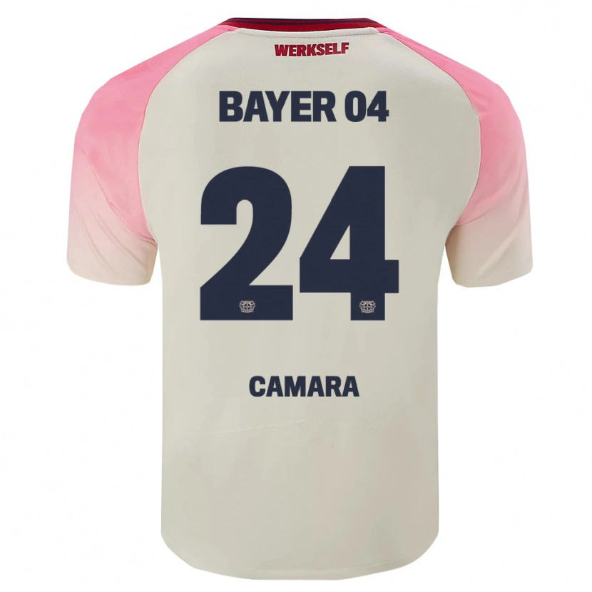 Danxen Män Nourdine Camara #24 Rosa Off-White Bortatröja Matchtröjor 2025/26 Tröjor T-Tröja