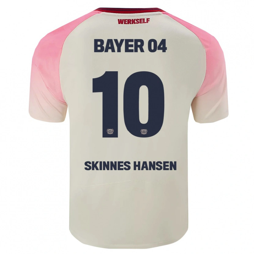 Danxen Män Synne Skinnes Hansen #10 Rosa Off-White Bortatröja Matchtröjor 2025/26 Tröjor T-Tröja