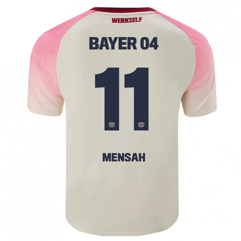 Danxen Män Jeremiah Mensah #11 Rosa Off-White Bortatröja Matchtröjor 2025/26 Tröjor T-Tröja