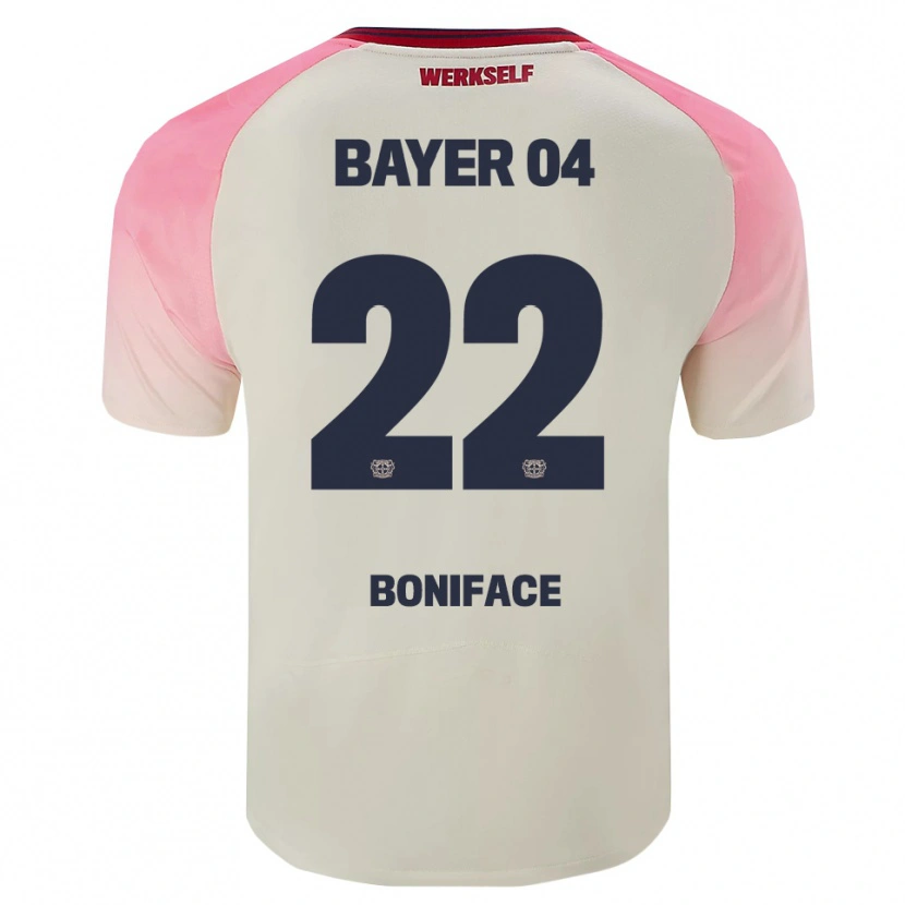 Danxen Män Victor Boniface #22 Rosa Off-White Bortatröja Matchtröjor 2025/26 Tröjor T-Tröja