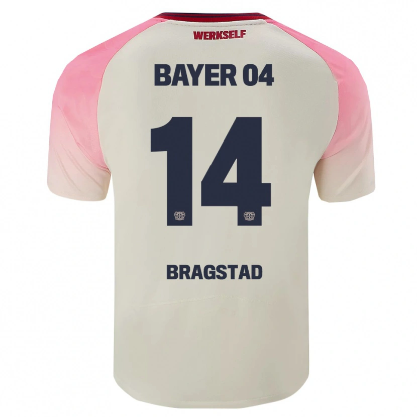 Danxen Män Emilie Bragstad #14 Rosa Off-White Bortatröja Matchtröjor 2025/26 Tröjor T-Tröja