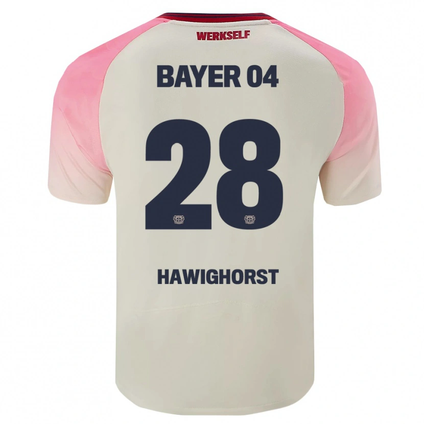Danxen Män Ben Hawighorst #28 Rosa Off-White Bortatröja Matchtröjor 2025/26 Tröjor T-Tröja