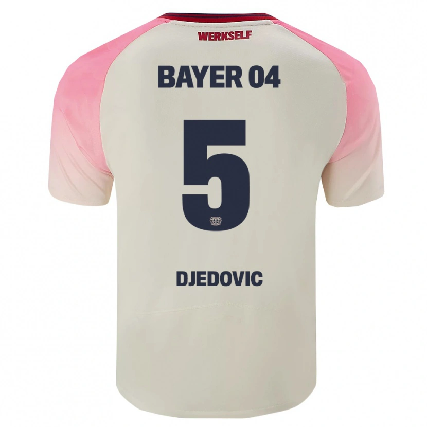 Danxen Män Melis Djedovic #5 Rosa Off-White Bortatröja Matchtröjor 2025/26 Tröjor T-Tröja