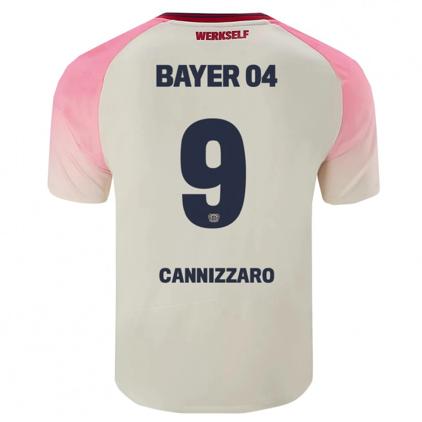Danxen Män Simone Cannizzaro #9 Rosa Off-White Bortatröja Matchtröjor 2025/26 Tröjor T-Tröja