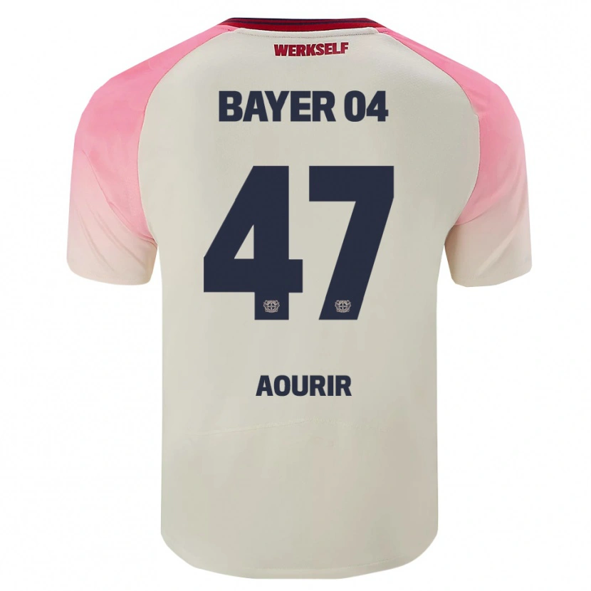 Danxen Män Ayman Aourir #47 Rosa Off-White Bortatröja Matchtröjor 2025/26 Tröjor T-Tröja