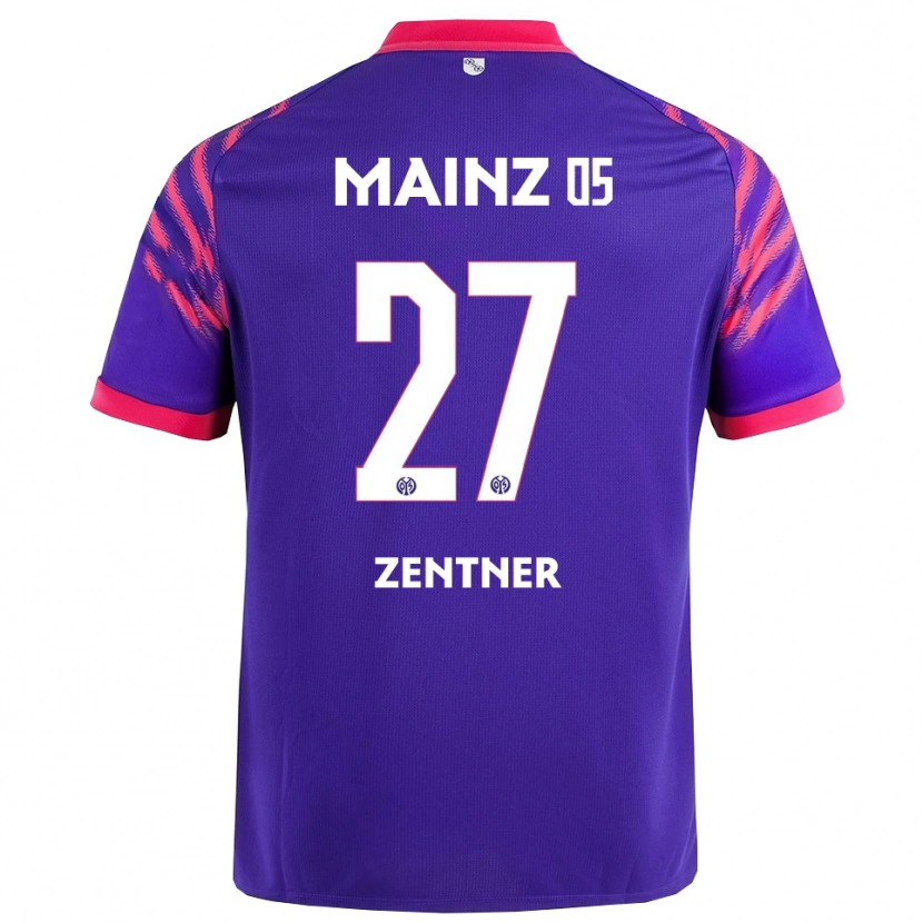 Danxen Män Robin Zentner #27 Marinblå Rosa Bortatröja Matchtröjor 2025/26 Tröjor T-Tröja
