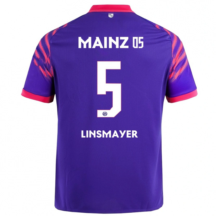 Danxen Män Denis Linsmayer #5 Marinblå Rosa Bortatröja Matchtröjor 2025/26 Tröjor T-Tröja