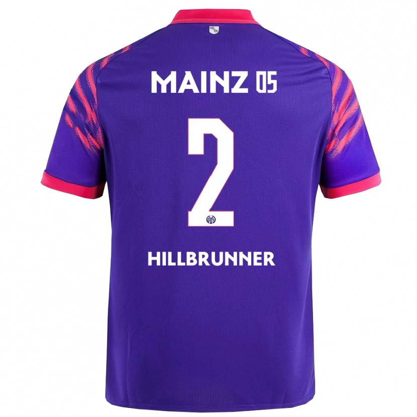Danxen Män Fynn Hillbrunner #2 Marinblå Rosa Bortatröja Matchtröjor 2025/26 Tröjor T-Tröja