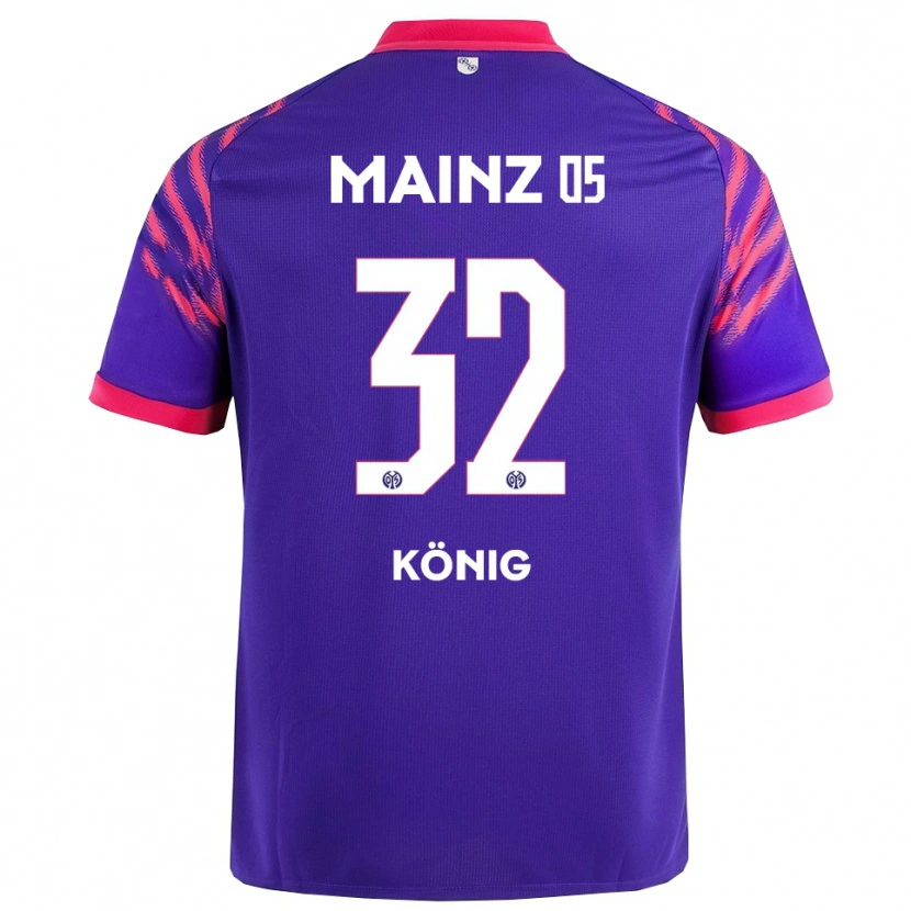 Danxen Män Raúl König #32 Marinblå Rosa Bortatröja Matchtröjor 2025/26 Tröjor T-Tröja