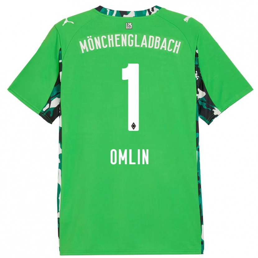 Danxen Män Jonas Omlin #1 Grön Svart Bortatröja Matchtröjor 2025/26 Tröjor T-Tröja