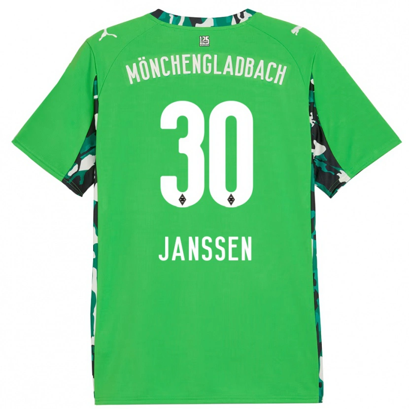 Danxen Män Annalena Janssen #30 Grön Svart Bortatröja Matchtröjor 2025/26 Tröjor T-Tröja