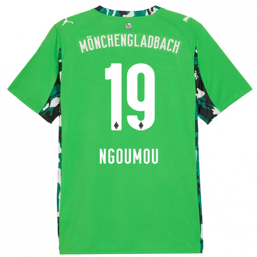 Danxen Män Nathan Ngoumou #19 Grön Svart Bortatröja Matchtröjor 2025/26 Tröjor T-Tröja