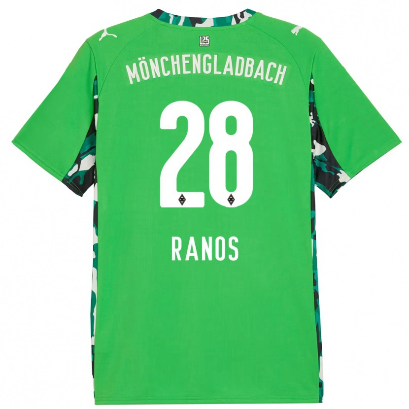 Danxen Män Grant-Leon Ranos #28 Grön Svart Bortatröja Matchtröjor 2025/26 Tröjor T-Tröja