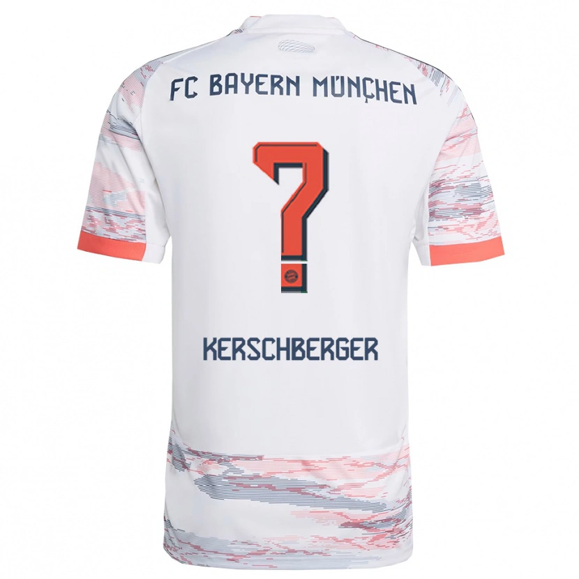 Danxen Män Paul Kerschberger #0 Vit Grå Bortatröja Matchtröjor 2025/26 Tröjor T-Tröja