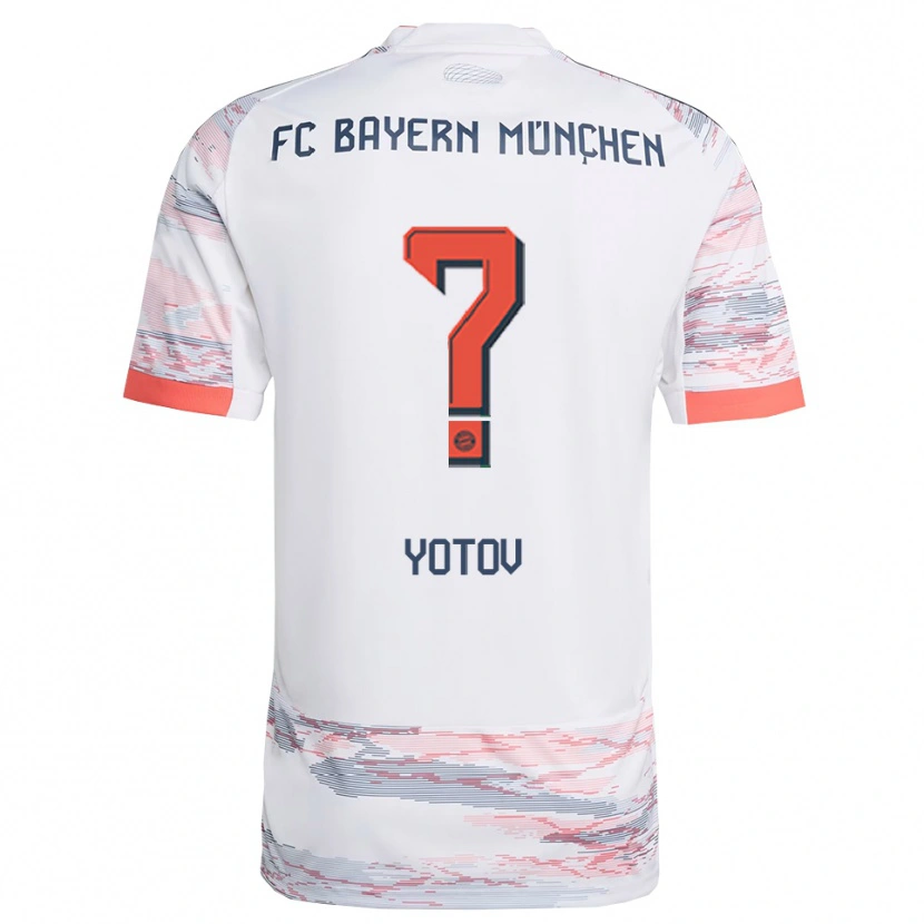 Danxen Män Valentin Yotov #0 Vit Grå Bortatröja Matchtröjor 2025/26 Tröjor T-Tröja