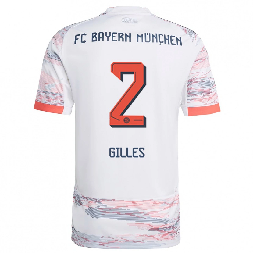 Danxen Män Vanessa Gilles #2 Vit Grå Bortatröja Matchtröjor 2025/26 Tröjor T-Tröja