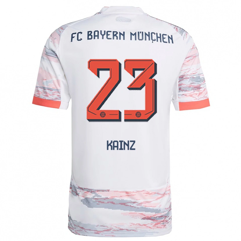 Danxen Män Manuel Kainz #23 Vit Grå Bortatröja Matchtröjor 2025/26 Tröjor T-Tröja