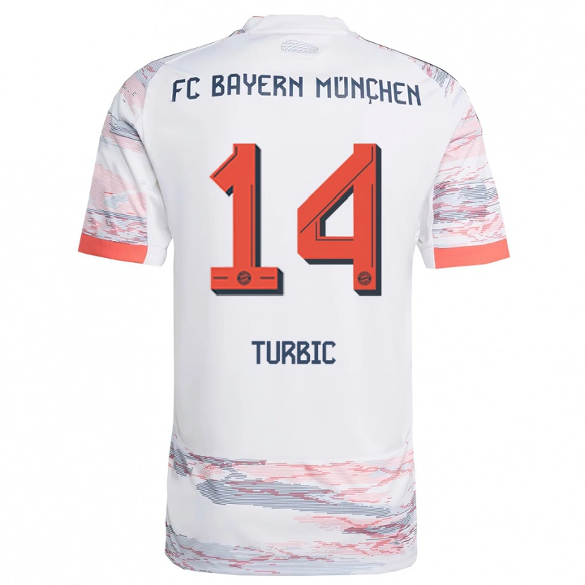 Danxen Män Vedad Turbic #14 Vit Grå Bortatröja Matchtröjor 2025/26 Tröjor T-Tröja