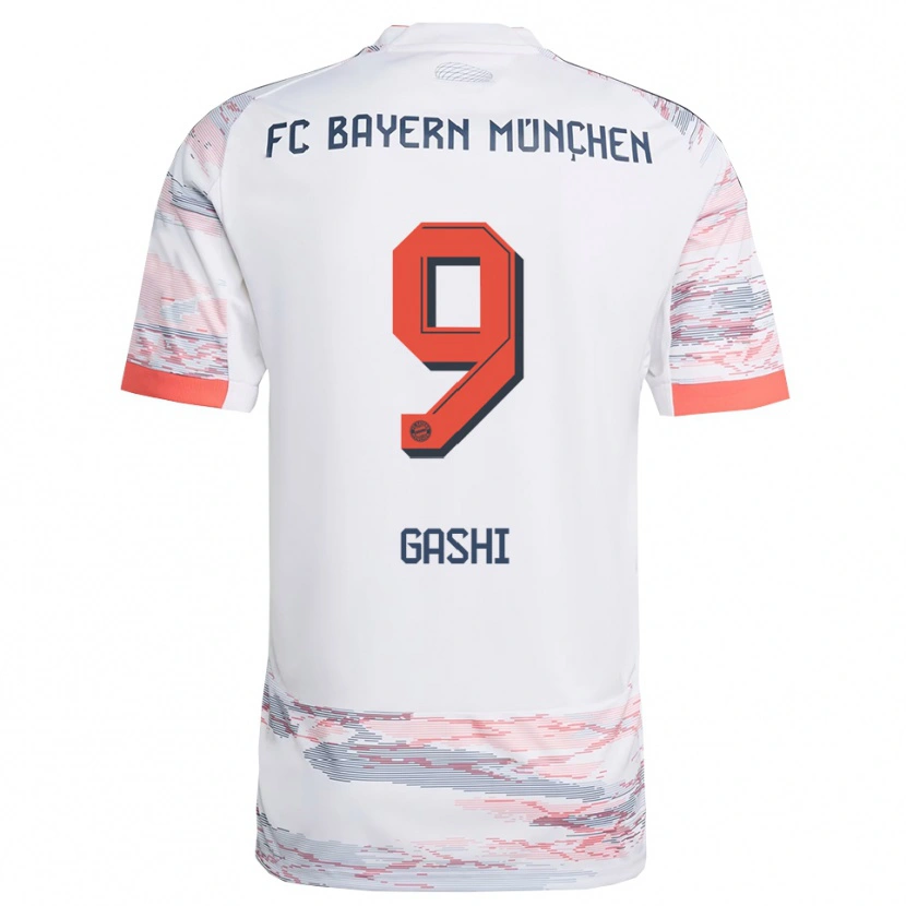 Danxen Män Yll Gashi #9 Vit Grå Bortatröja Matchtröjor 2025/26 Tröjor T-Tröja