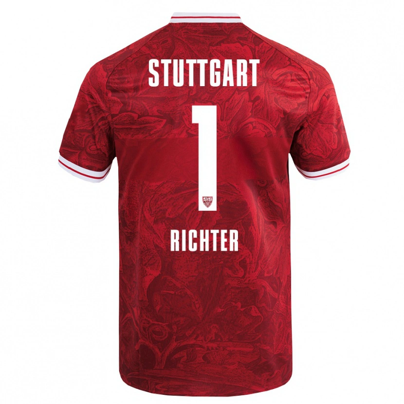 Danxen Män Nils Richter #1 Röd Svart Bortatröja Matchtröjor 2025/26 Tröjor T-Tröja