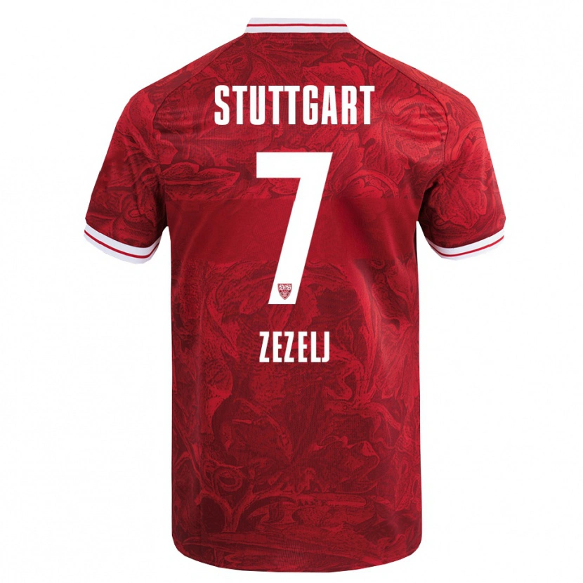 Danxen Män Neno Zezelj #7 Röd Svart Bortatröja Matchtröjor 2025/26 Tröjor T-Tröja