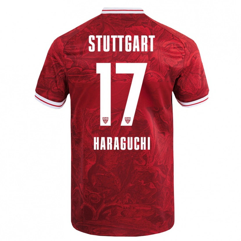 Danxen Män Genki Haraguchi #17 Röd Svart Bortatröja Matchtröjor 2025/26 Tröjor T-Tröja