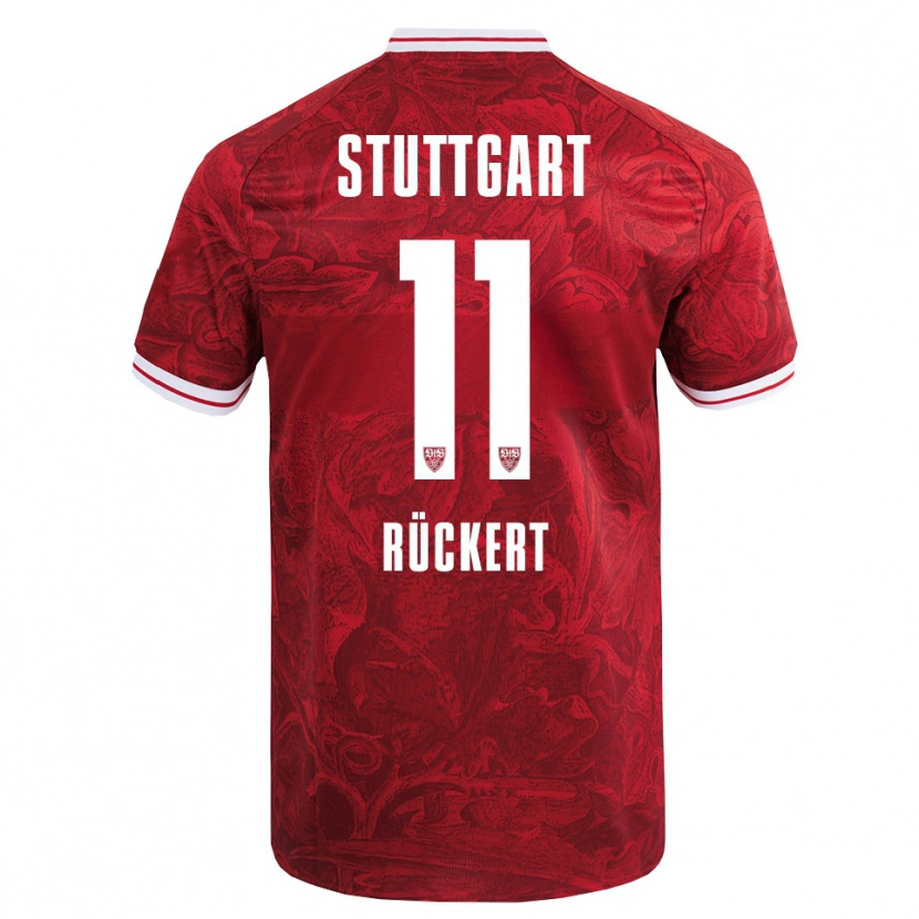 Danxen Män Rosa Rückert #11 Röd Svart Bortatröja Matchtröjor 2025/26 Tröjor T-Tröja