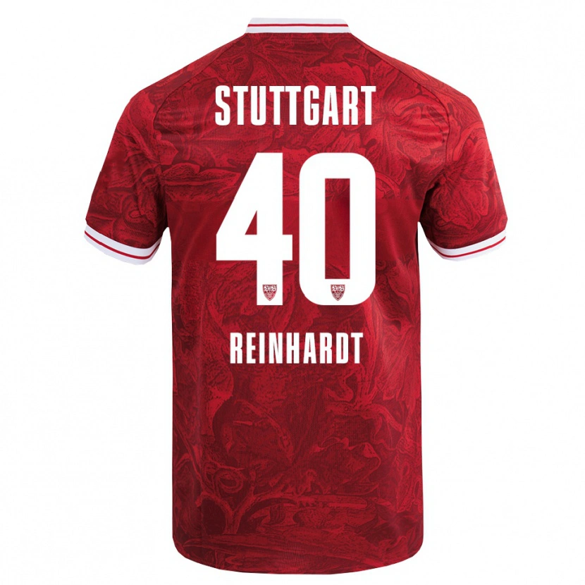 Danxen Män Peter Reinhardt #40 Röd Svart Bortatröja Matchtröjor 2025/26 Tröjor T-Tröja