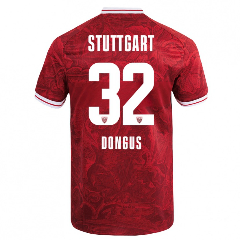 Danxen Män Tamar Dongus #32 Röd Svart Bortatröja Matchtröjor 2025/26 Tröjor T-Tröja