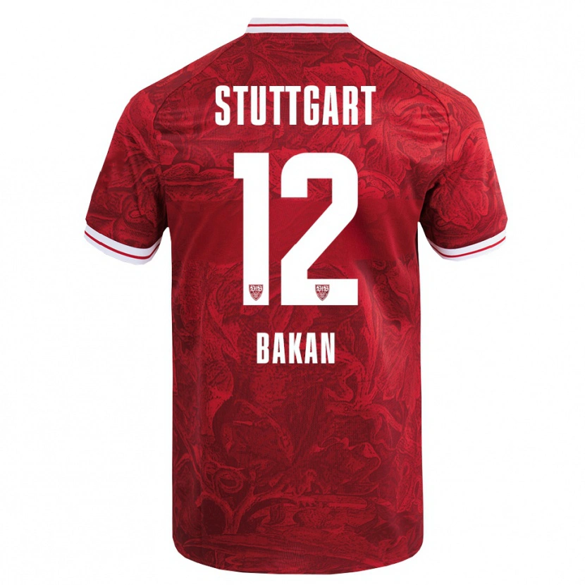Danxen Män Eren Bakan #12 Röd Svart Bortatröja Matchtröjor 2025/26 Tröjor T-Tröja