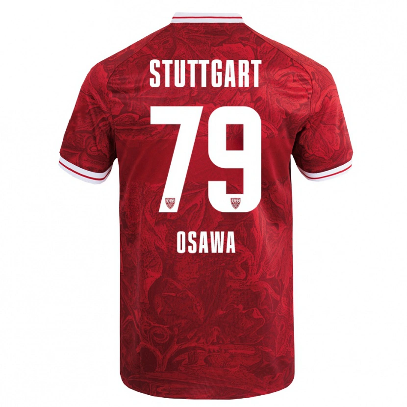 Danxen Män Haruka Ōsawa #79 Röd Svart Bortatröja Matchtröjor 2025/26 Tröjor T-Tröja