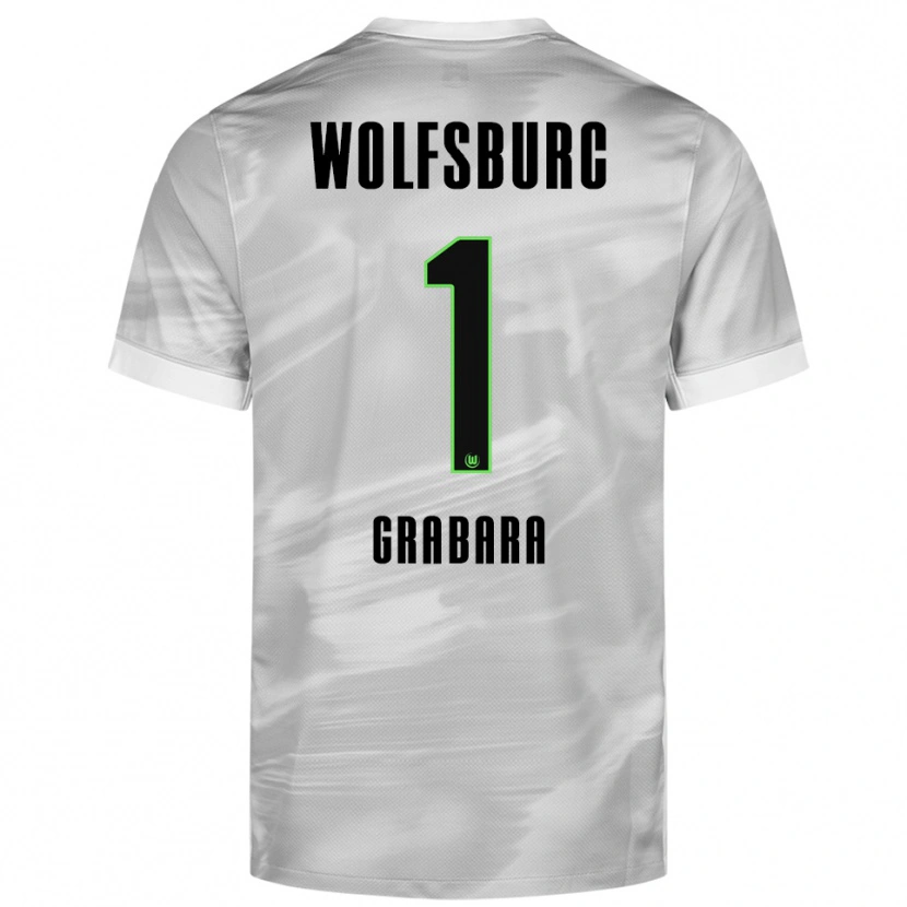 Danxen Män Kamil Grabara #1 Grå Vit Bortatröja Matchtröjor 2025/26 Tröjor T-Tröja