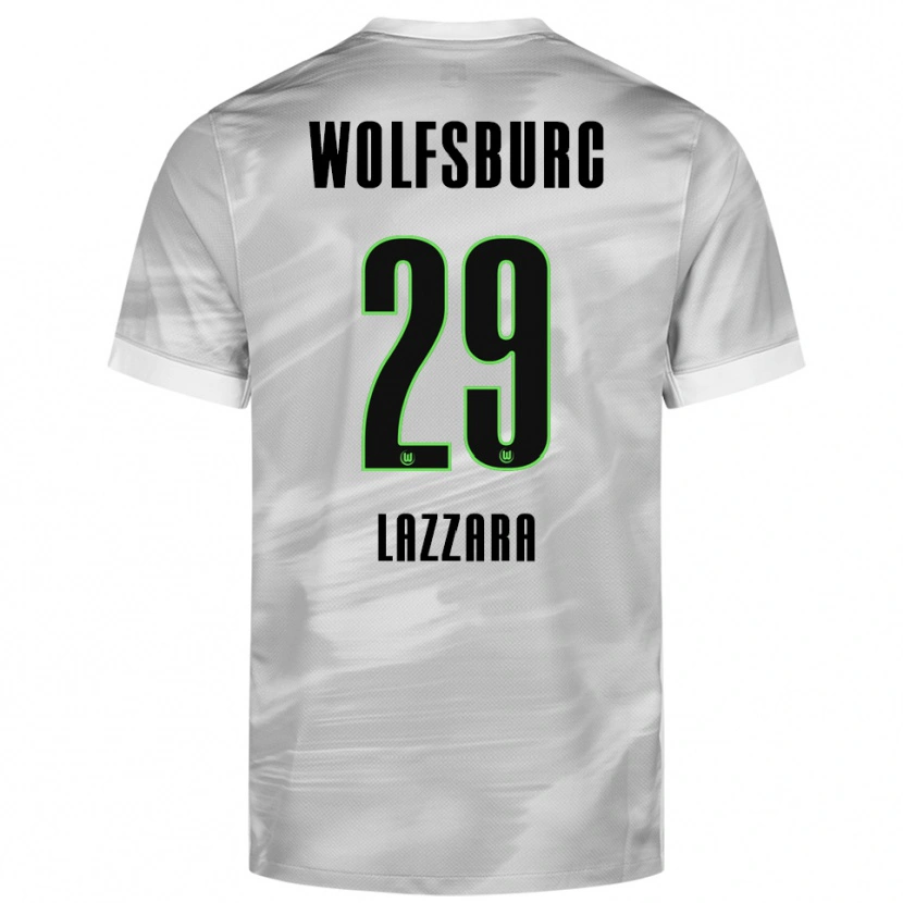 Danxen Män Luan Lazzara #29 Grå Vit Bortatröja Matchtröjor 2025/26 Tröjor T-Tröja