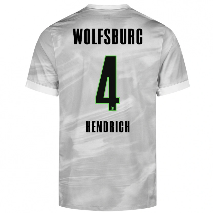 Danxen Män Kathrin Hendrich #4 Grå Vit Bortatröja Matchtröjor 2025/26 Tröjor T-Tröja