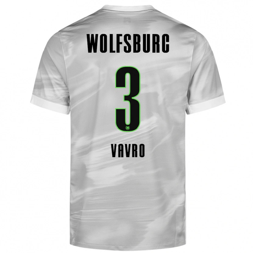 Danxen Män Denis Vavro #3 Grå Vit Bortatröja Matchtröjor 2025/26 Tröjor T-Tröja