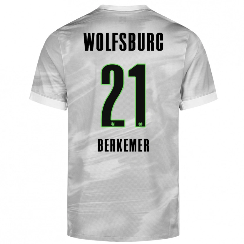 Danxen Män Melvin Berkemer #21 Grå Vit Bortatröja Matchtröjor 2025/26 Tröjor T-Tröja
