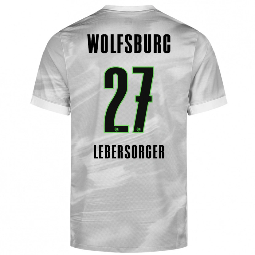 Danxen Män Kevin Lebersorger #27 Grå Vit Bortatröja Matchtröjor 2025/26 Tröjor T-Tröja