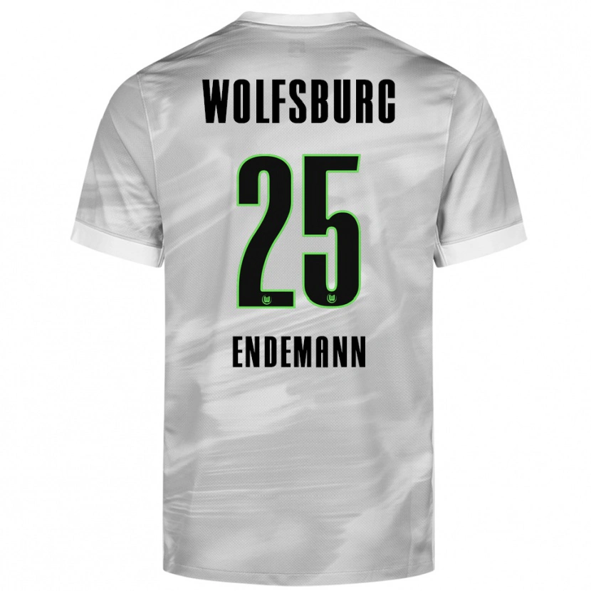 Danxen Män Vivien Endemann #25 Grå Vit Bortatröja Matchtröjor 2025/26 Tröjor T-Tröja