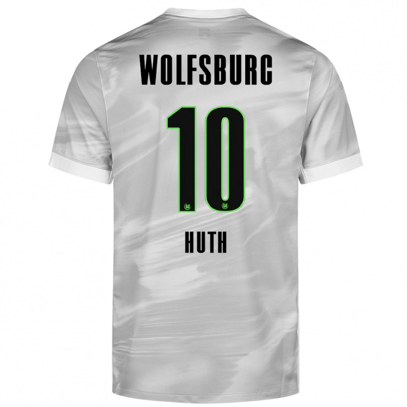 Danxen Män Svenja Huth #10 Grå Vit Bortatröja Matchtröjor 2025/26 Tröjor T-Tröja