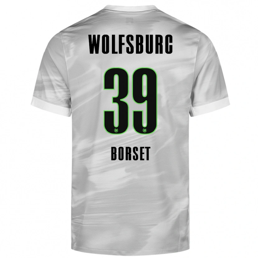 Danxen Män Anders Rønne Børset #39 Grå Vit Bortatröja Matchtröjor 2025/26 Tröjor T-Tröja